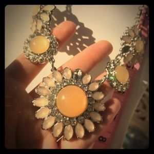 Lia Sophia Nude toned flower necklace